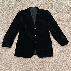 NWOT Z Zegna Black Velvet Pinstripe Men’s Sport coat Blazer Jacket